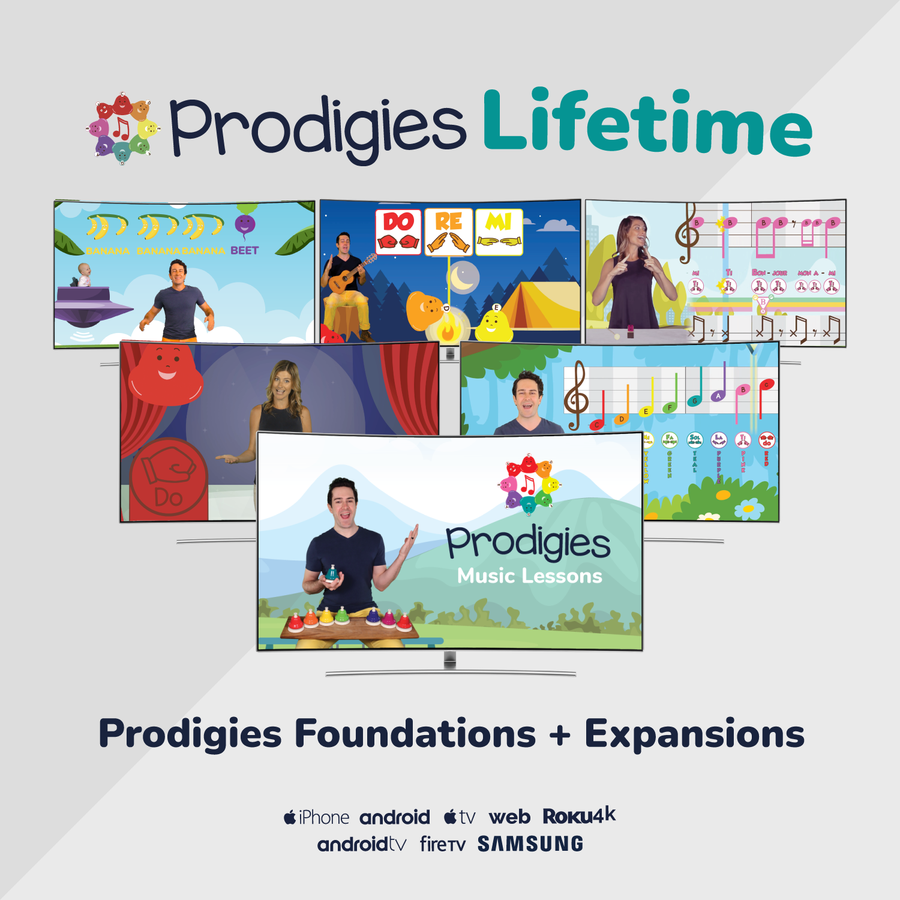 Prodigies Music Lifetime Membership — 1,000+ video music lessons for kids 2-12