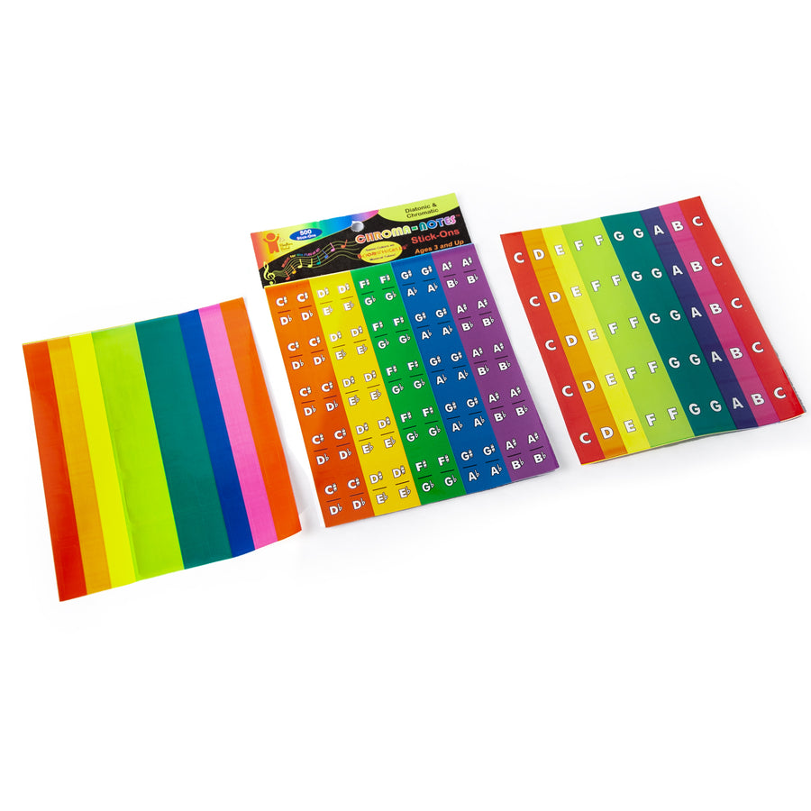 Chromanotes Piano Stick-On Stickers in ChromaNotes colors