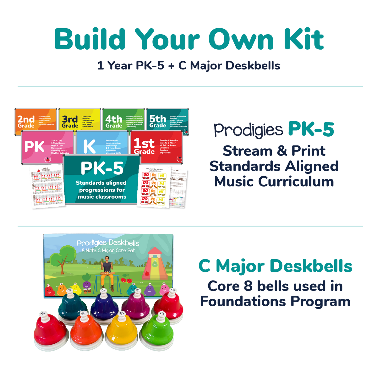 Build Your Own Kit — PK-5 Curriculum with 8 C Major bells