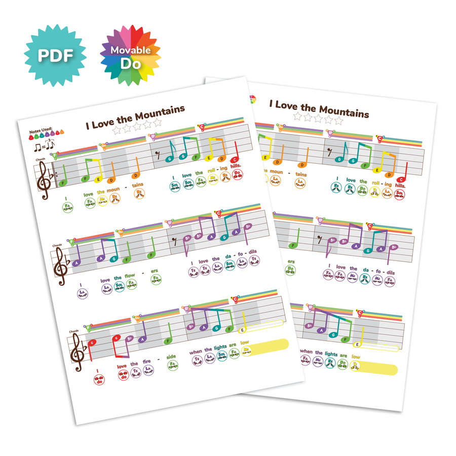 *FREE* I Love the Mountains - F Major - My First Swingin' Songbook