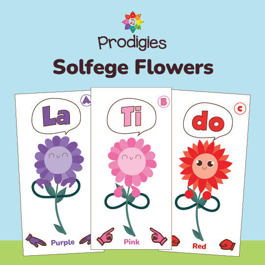 Solfege Flowers - spring Boomwhacker, bell and Solfege activity
