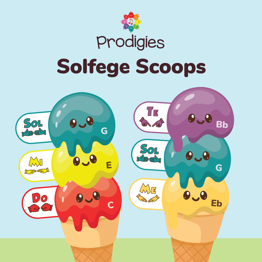 Solfege Scoops - summer Boomwhacker, bell and Solfege activity