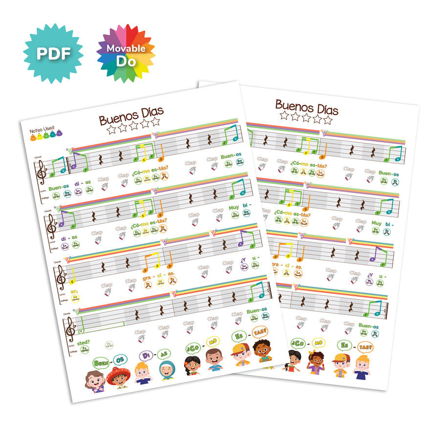 Buenos Días - Fixed & Movable Do Sheet Music