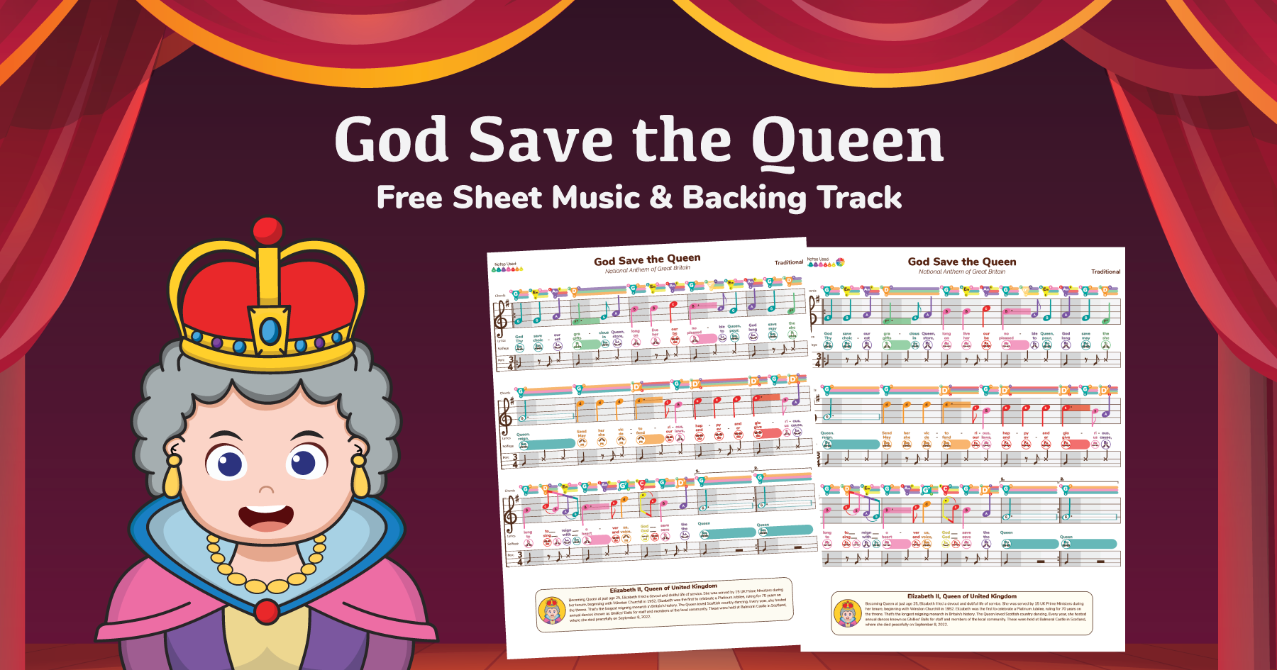 God Save The Queen Free Sheet Music Download Honoring Queen Elizabeth Ii